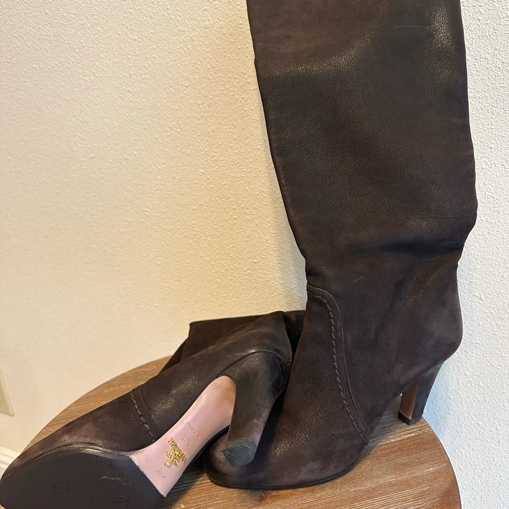 PRADA Nubuck boots 37-1/2 - Picture 2 of 11